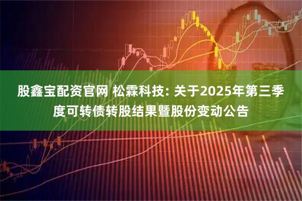 股鑫宝配资官网 松霖科技: 关于2025年第三季度可转债转股结果暨股份变动公告